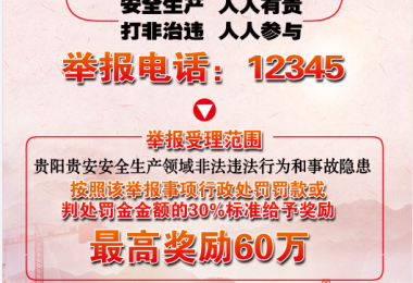 贵阳贵安安全生产领域非法违法行为和事故隐患举报宣传图片