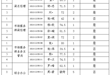 要素服务公司2025年面向社会招聘笔试成绩及面试事宜公告