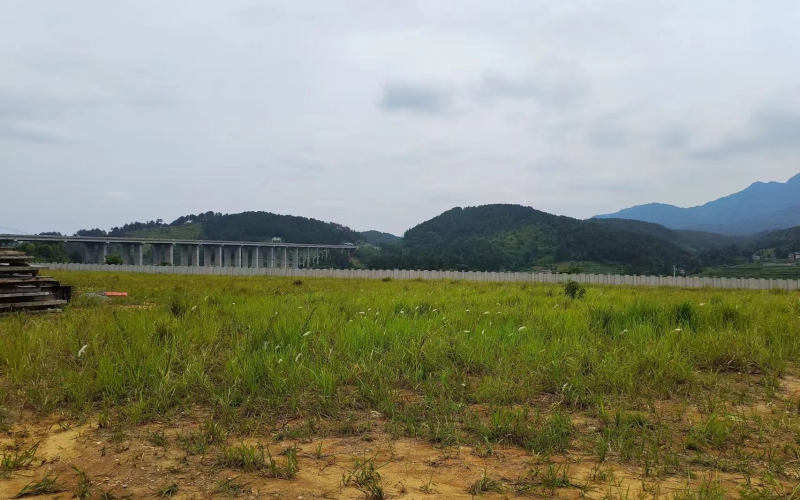 王司收费站站房背后闲置土地