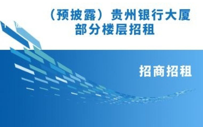 (预披露)贵州银行大厦部分楼层招租